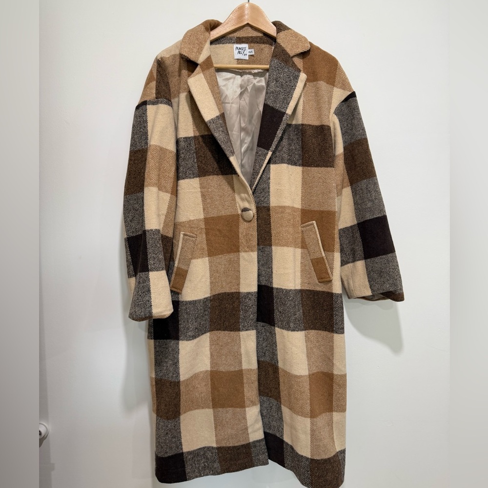 Princess Polly Plaid Trench Coat